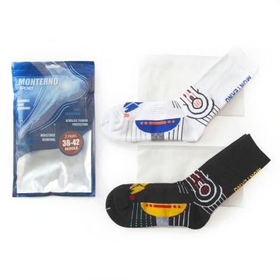 Набор из 2 пар термоносков Monterno Sport с рисунком, черный и белый-3