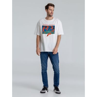 Футболка оверсайз «Вальсируем», молочно-белая-3