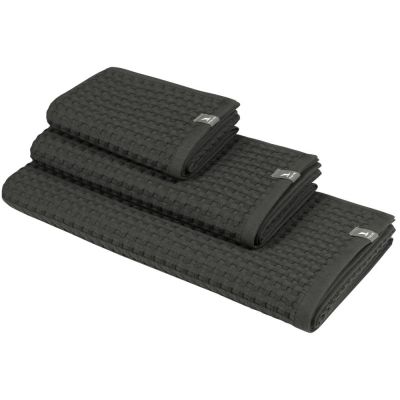 Полотенце вафельное Piquee, среднее, серое-5