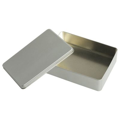 Коробка Pragmax L, прямоугольная, серебристая-1