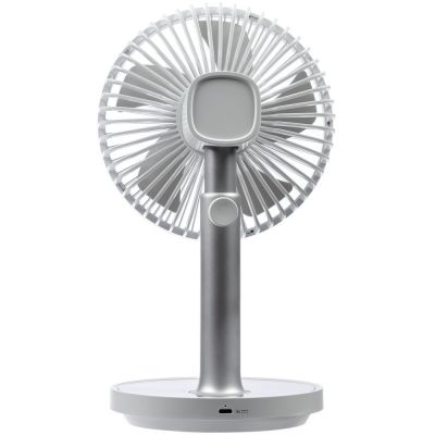 Настольный беспроводной вентилятор с подсветкой inBreeze, белый c серым-3