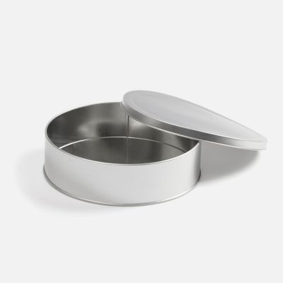 Коробка Pragmax L, круглая, серебристая-1