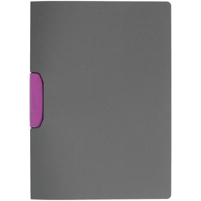 Папка Duraswing Color, серая с розовым клипом-0
