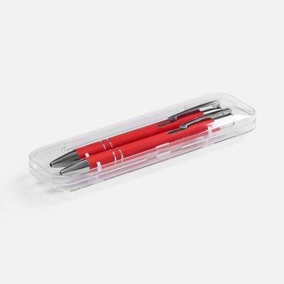 Набор из 2 ручек Keskus Soft Touch, красный-2