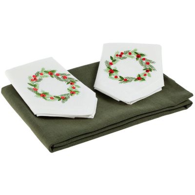 Набор текстиля Wintertainment, с рождественским венком-0