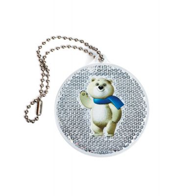 Пешеходный светоотражатель «Круг», белый-1