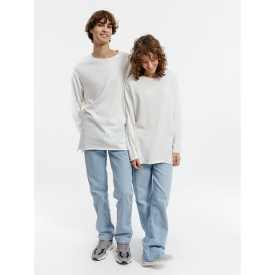 Лонгслив унисекс Siluetti Fuori, молочно-белый-10