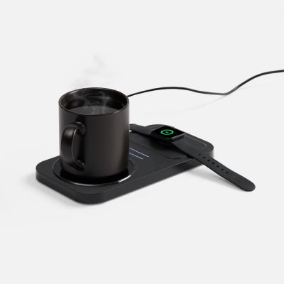 Беспроводное зарядное устройство с подогревом кружки Hot Task, черное-2