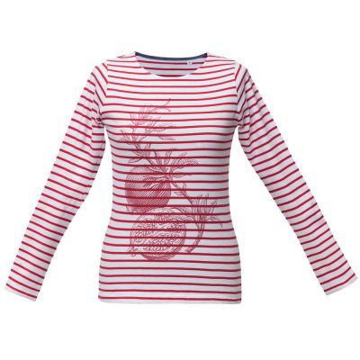 Футболка женская Grand Granat, белая с красным-0