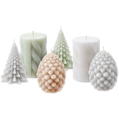 Свеча Homemate Cone, бежевая-3