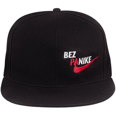 Бейсболка Bez Panike, черная-1