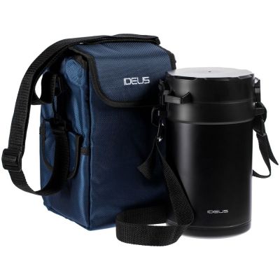 Термос для еды Jiayi в термочехле, черный-11