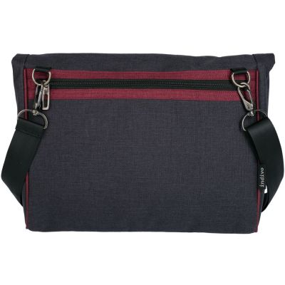 Сумка для ноутбука 2 в 1 twoFold, серая с бордовым-3