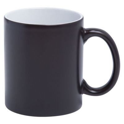 Кружка «Хамелеон», матовая, черная-0