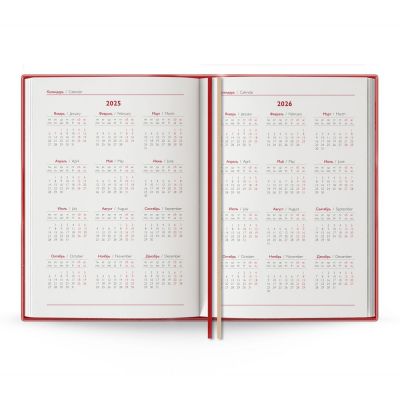 Ежедневник Lugo, датированный, красный-3