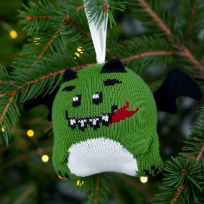 Елочный шар «Дракон», зеленый-4