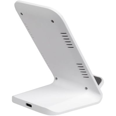 Беспроводное зарядное устройство с быстрой зарядкой Overtop, белое-3