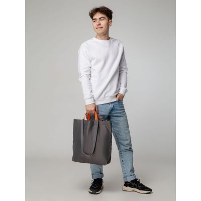 Шопер Sensa, серый с оранжевым-5