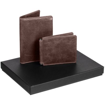 Набор Apache Billfold, темно-коричневый-0