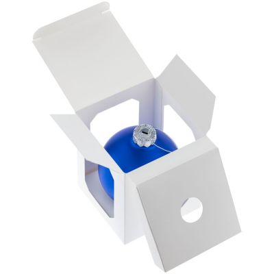 Елочный шар Finery Matt, 10 см, матовый синий-4