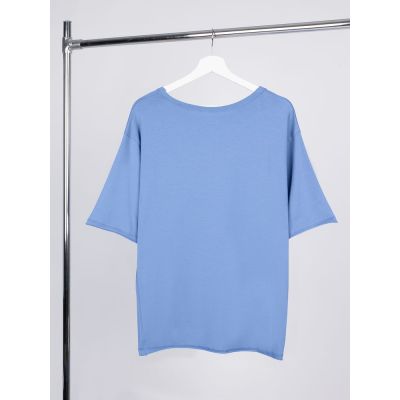 Футболка оверсайз унисекс Vozduh, синяя-1