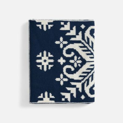 Шарф Wintertude M, синий с белым-2