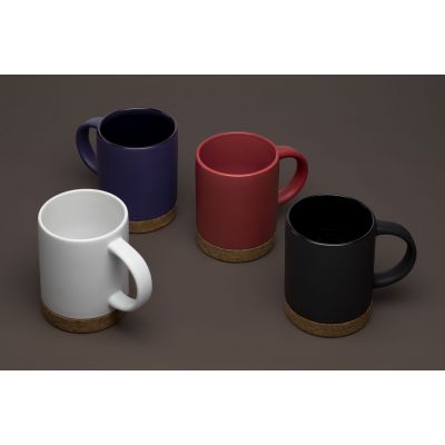 Кружка с пробковой подставкой Corky, белая-3