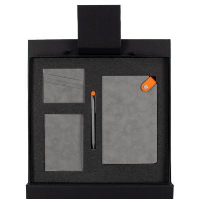 Набор Nubuk Grey, серый с оранжевым-1