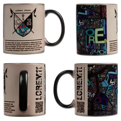 Кружка «Хамелеон», глянцевая, черная-4