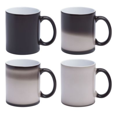 Кружка «Хамелеон», матовая, черная-5