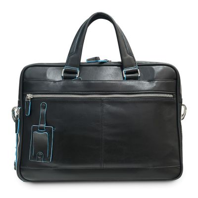 Сумка с отделением для ноутбука Piquadro Blue Square, черная-2