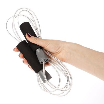 Скакалка скоростная Arriba, черная с серым-3