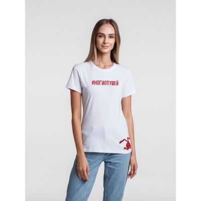 Футболка женская «Ногиотушей», белая-6
