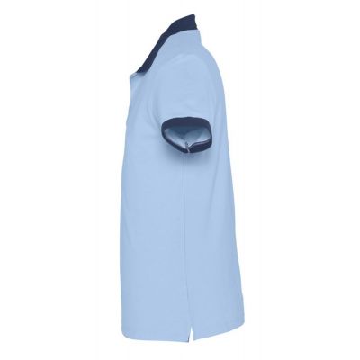 Рубашка поло Prince 190, голубая с темно-синим-2