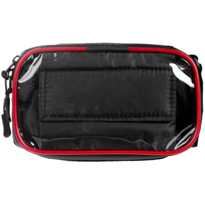 Велосумка BikeLine на раму, черная с красным-2