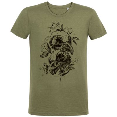 Футболка мужская приталенная Erat Aves, меланж хаки-1