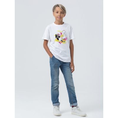 Футболка детская «Обними кота», белая-4