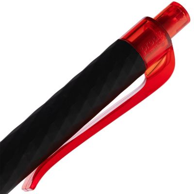 Ручка шариковая Prodir QS01 PRT-T Soft Touch, черная с красным-5