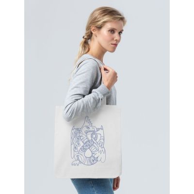 Холщовая сумка «Кетцалькоатль», белая-3