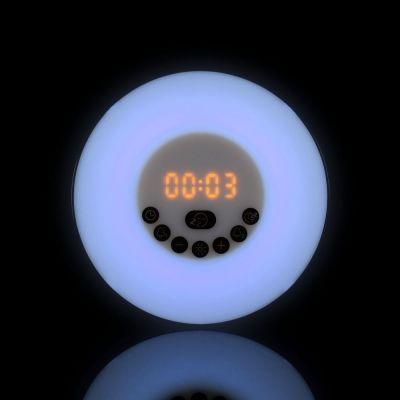 Лампа-колонка со световым будильником dreamTime, ver.2, черная-11
