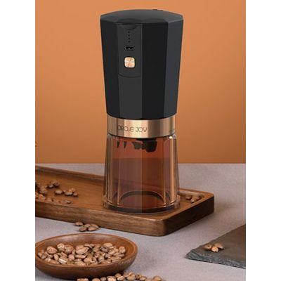 Портативная кофемолка Electric Coffee Grinder, черная с оранжевым-5