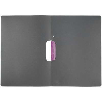 Папка Duraswing Color, серая с розовым клипом-2