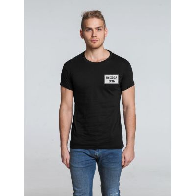 Футболка «Выхода есть», черная-0