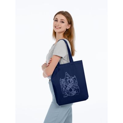 Холщовая сумка «Кетцалькоатль», темно-синяя-2