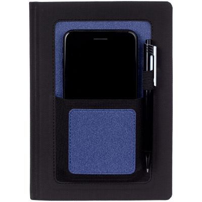 Ежедневник Mobile, недатированный, черный с синим-2