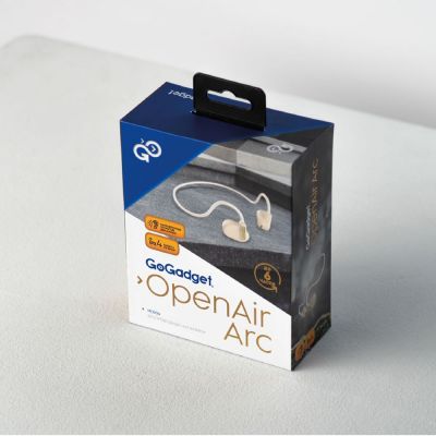 Беспроводные наушники OpenAir Arc, бежевые-4
