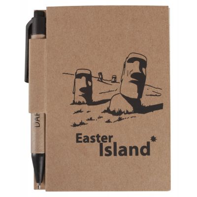 Мини-блокнот Eco Light с ручкой с черными элементами-3