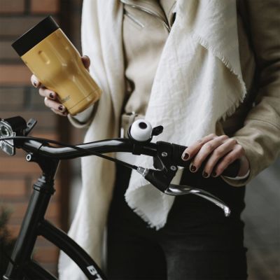 Термостакан Tumbler 350, вакуумный, оранжевый-8