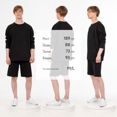 Свитшот унисекс S1, черный-5