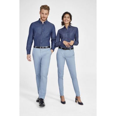 Рубашка женская Barry Women, синяя (деним)-4